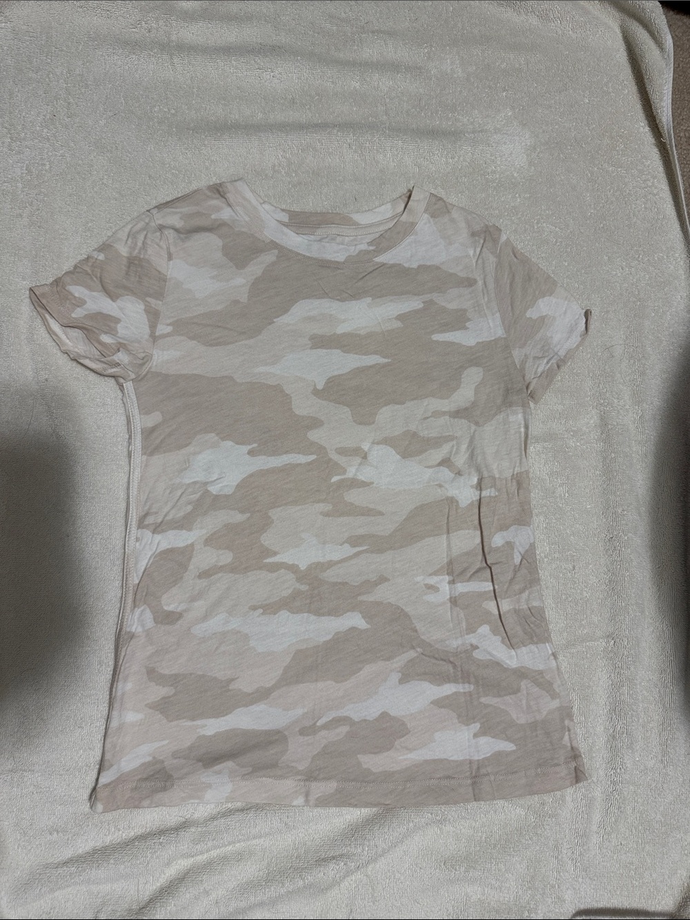 Athleta Organic Daily Crew Camo Tee XXS